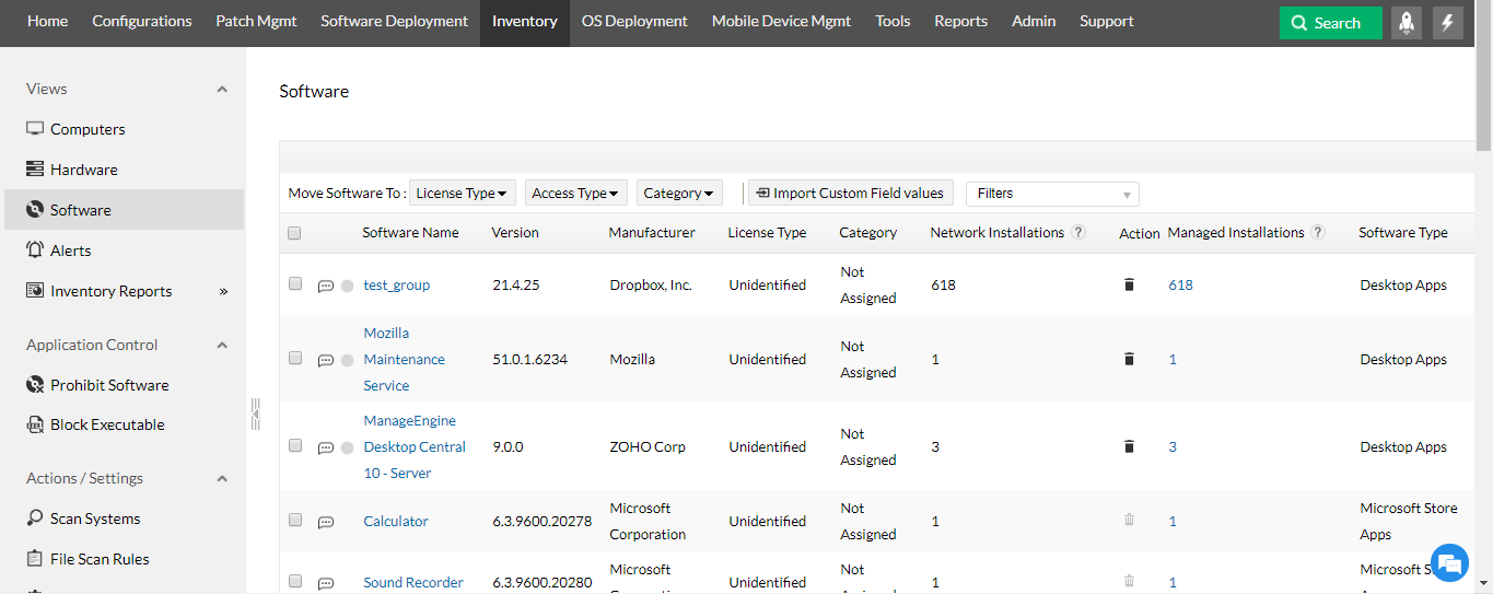 How to achieve software compliance - Software license audit tool Software license tracking tool - ManageEngine